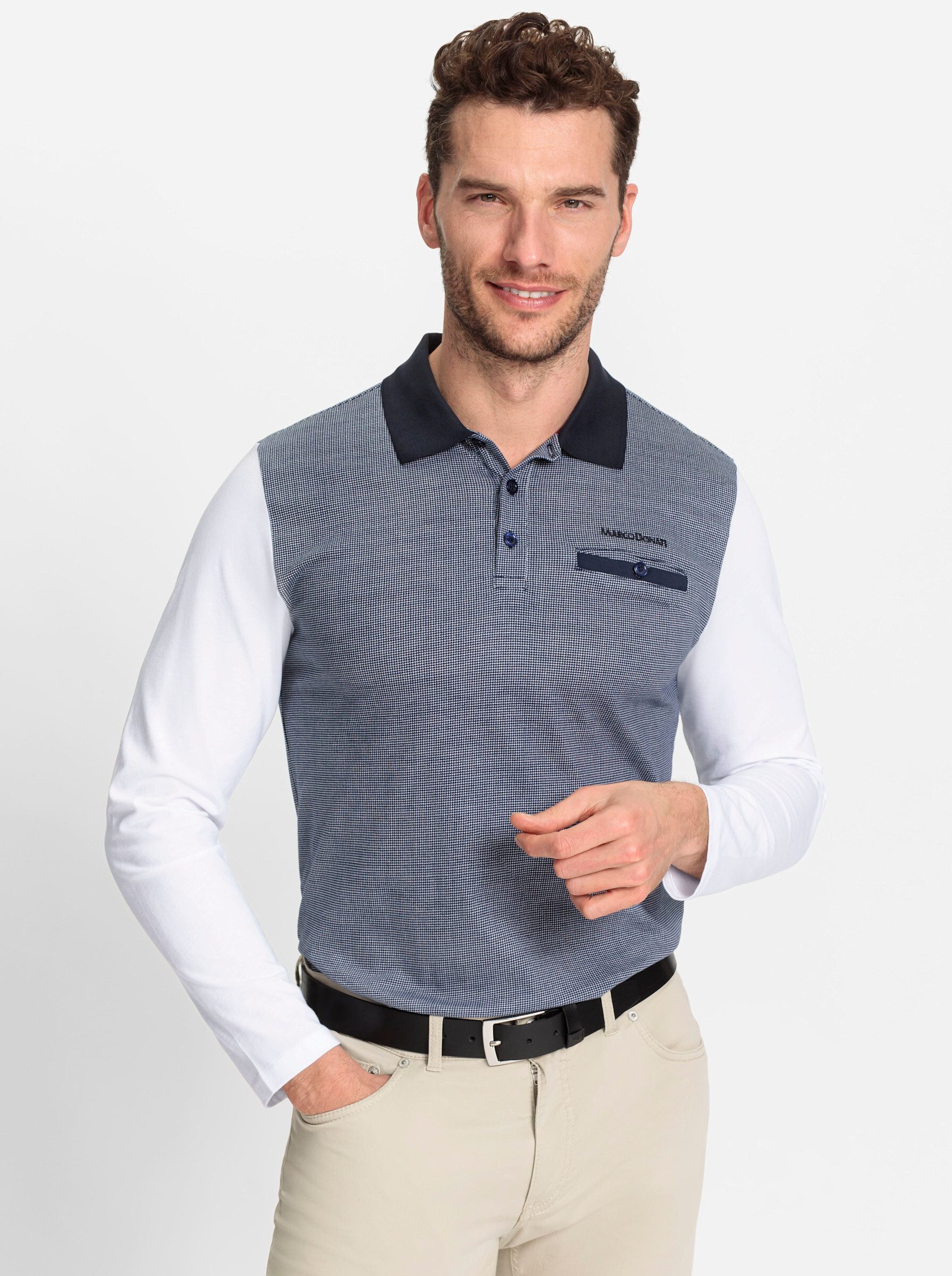 Marco Donati Poloshirt "Langarm-Poloshirt", (1 tlg.) günstig online kaufen