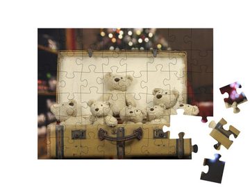 puzzleYOU Puzzle Ein Vintage-Koffer voller Teddybären, 48 Puzzleteile, puzzleYOU-Kollektionen Nostalgie
