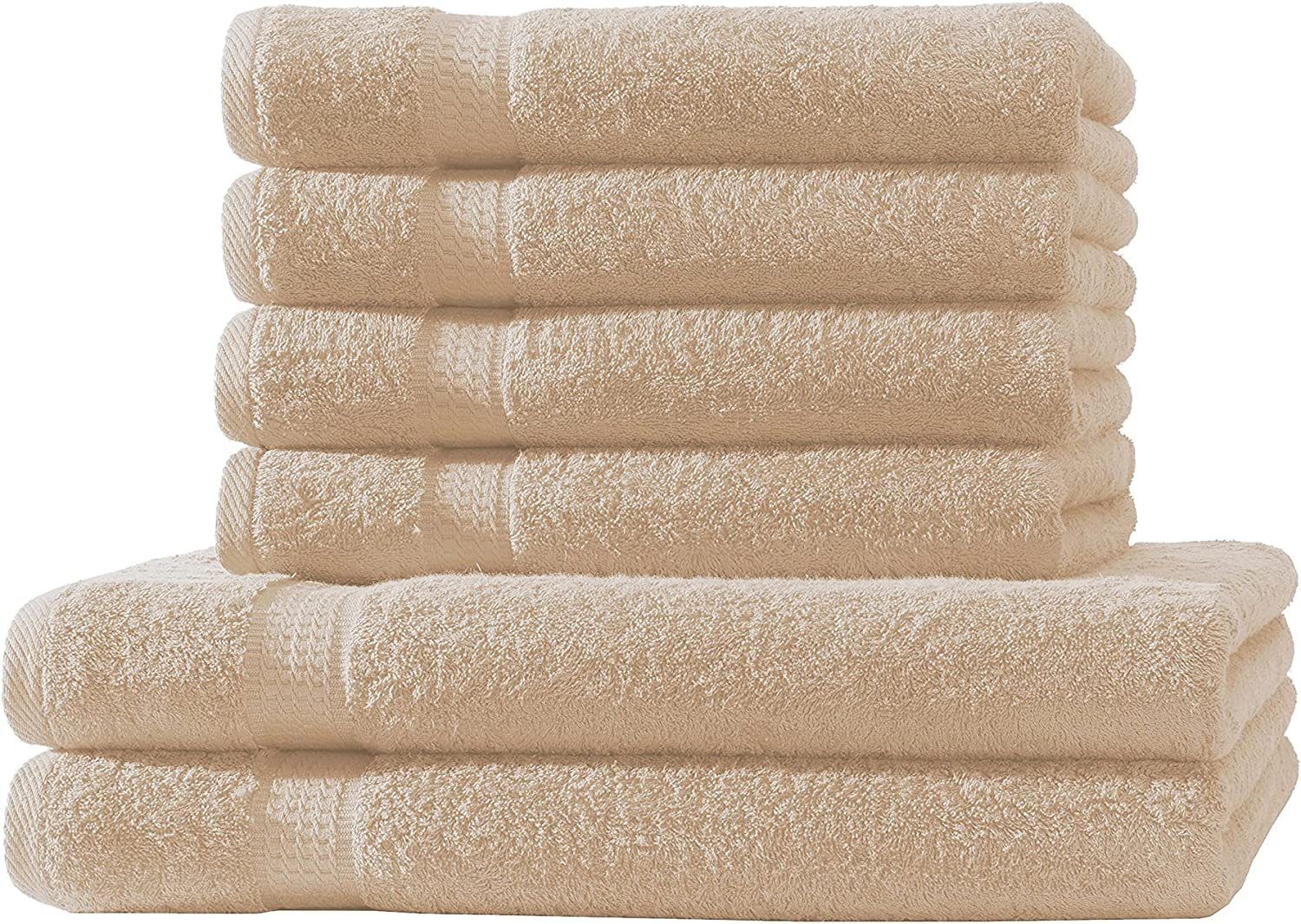 soma Handtuch Frotteeware Uni Handtuchset, Handtücher mit Bordüre 100% Baumwolle, Baumwolle (1-St)