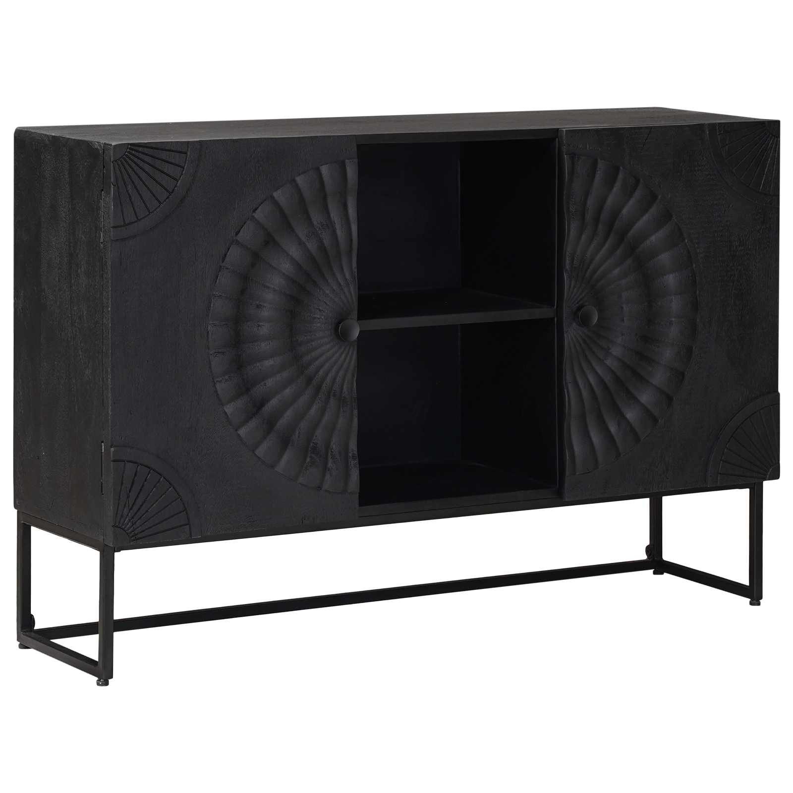 vidaXL Sideboard Sideboard Schwarz 105 x 30 x 68 cm (1 St)