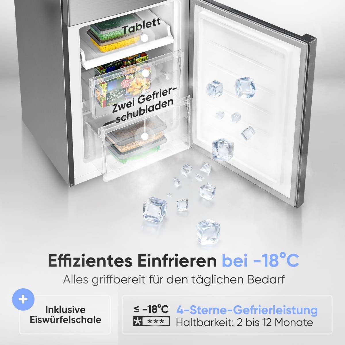 BOMANN Kühl-/Gefrierkombination KG 7369, 176 cm hoch, 54 cm breit, Energieklasse C, 176cm, LowFrost – Bild 5 von 5