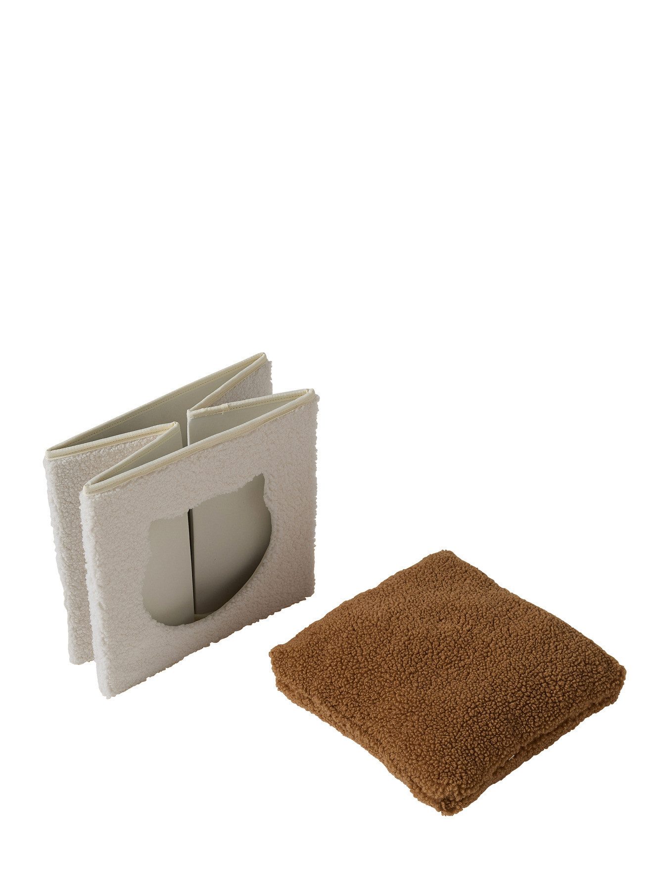 vertbaudet Tierkorb Katzenkorb aus Teddy-Stoff FAMILY