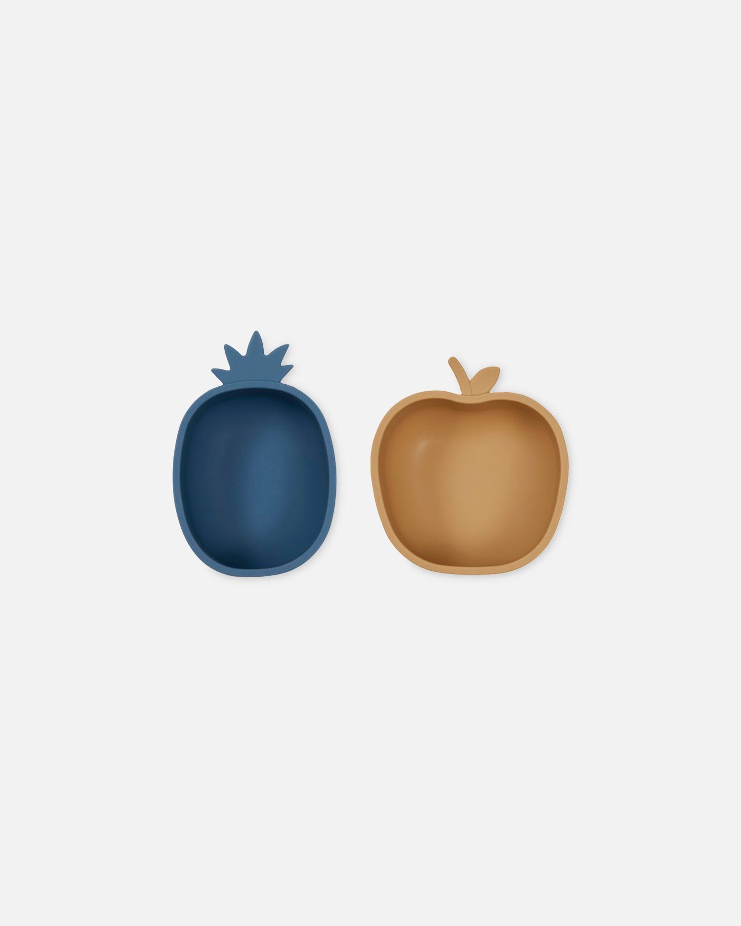 OYOY Kindergeschirr-Set Pineapple (2-tlg), Apple Kindergeschirr 100% Silikon & Mehrfarbig Silikon Snack Bowl