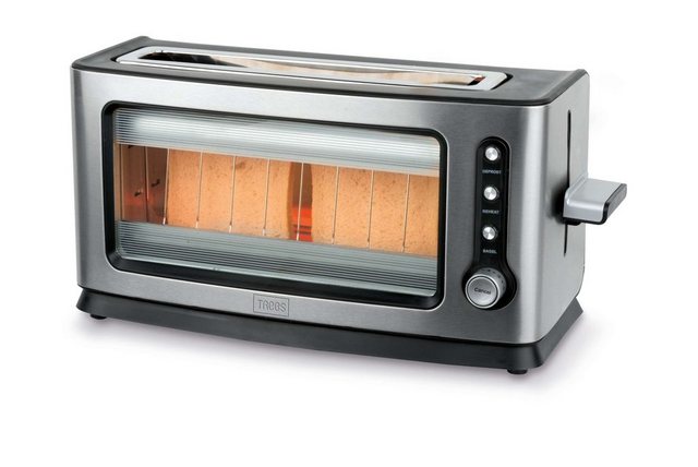TREBS Toaster Trebs 99320, 1 langer Schlitz, für 2 Scheiben Toast oder Sandwich-Toast max. Dicke 38mm, 900 W, 7 Bräunungsstufen