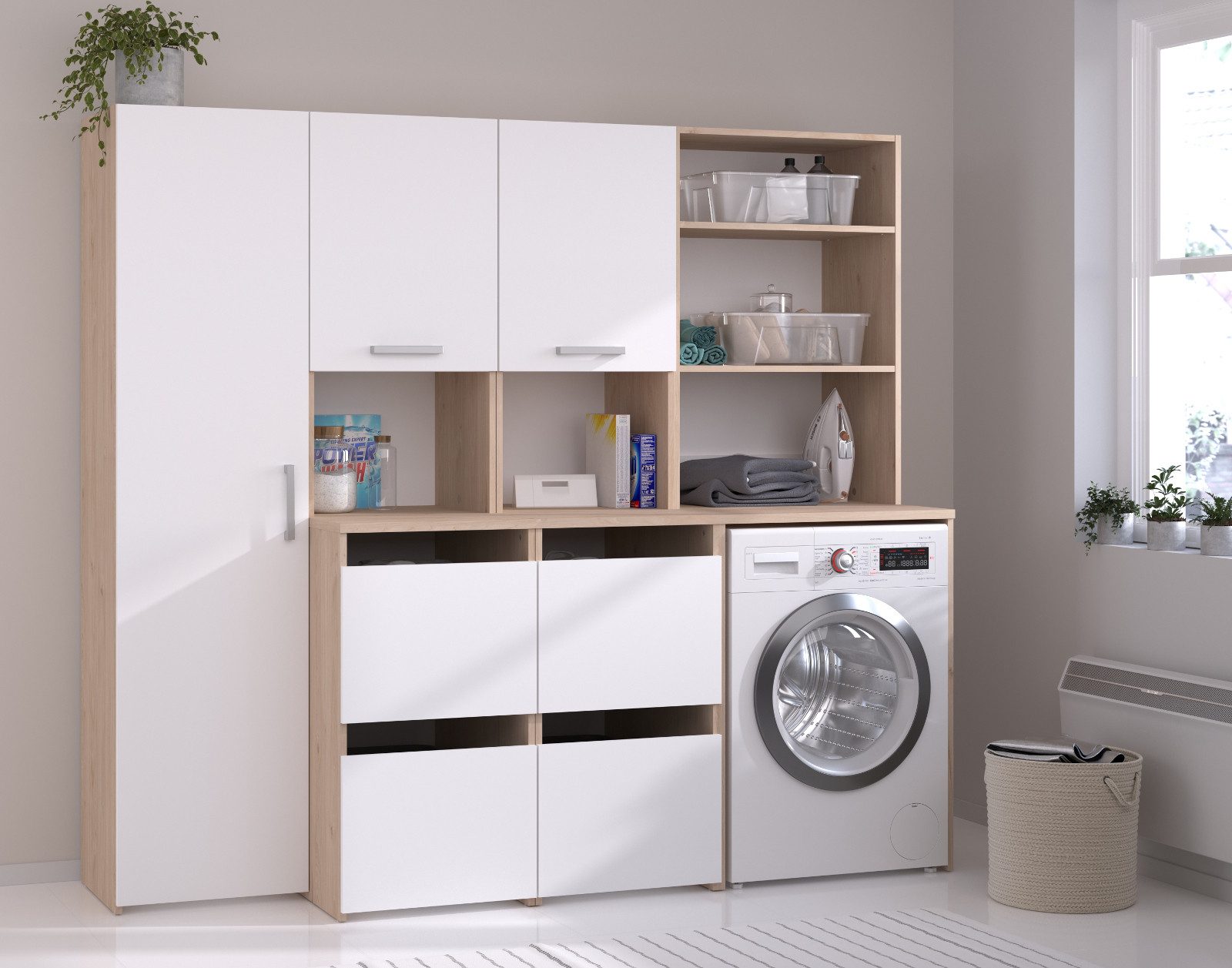 Parisot Waschmaschinenumbauschrank Laundry (Set 3-teilig mit Hochschränken, günstig online kaufen