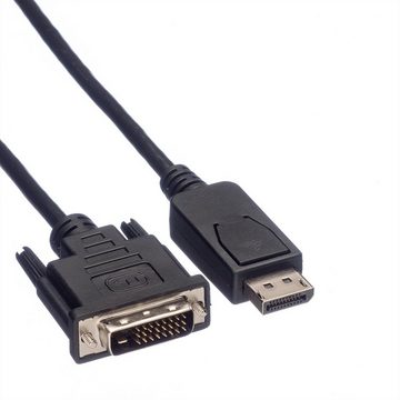 ROLINE DisplayPort Kabel DP ST - DVI ST Audio- & Video-Kabel, DisplayPort Männlich (Stecker), DVI-D 24+1, Dual-Link Männlich (Stecker) (100.0 cm)