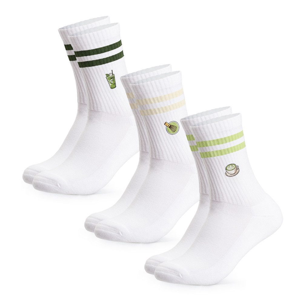 OCCULTO Tennissocken Damen & Herren Motiv Tennissocken 3er Pack (Modell: Summer) (3-Paar)