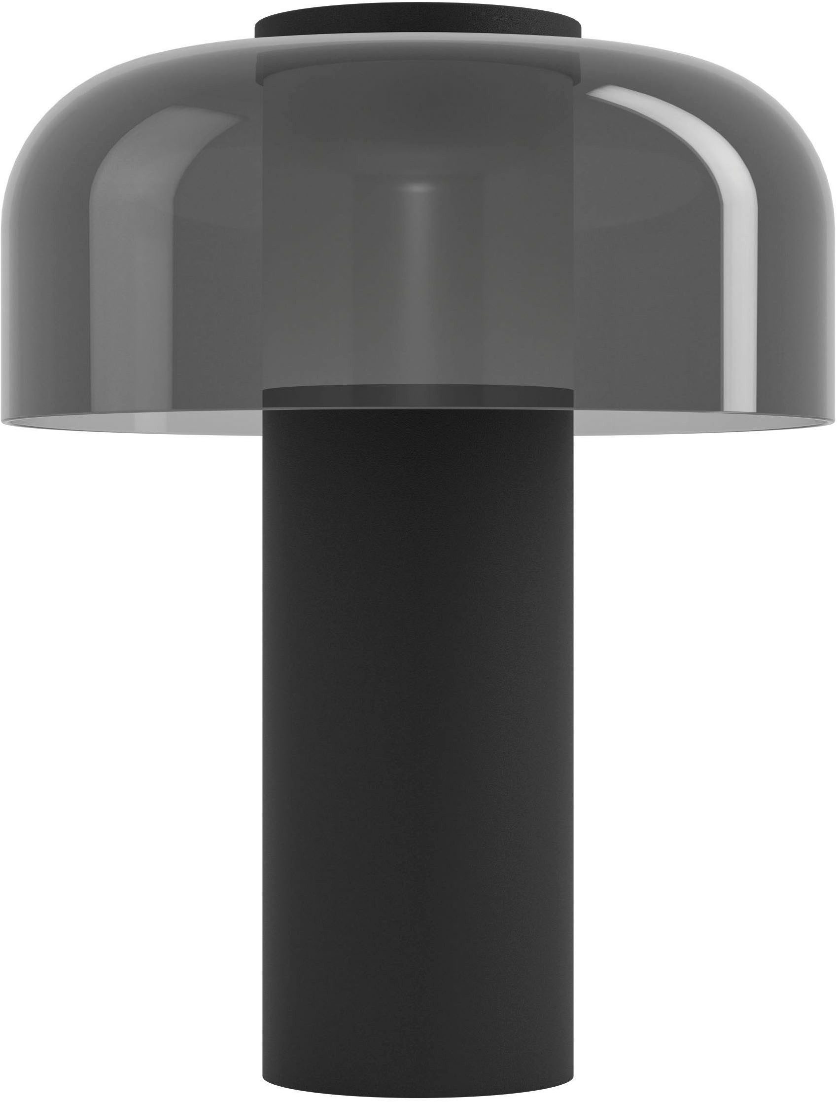 EGLO Tischleuchte Ponente Tischlampe, Nachtischlampe, Metall und Kunststoff, IP44, Lampe, Dimmfunktion, USB-Anschluss mit Ladefunktion, LED fest integriert, Neutralweiß, Kaltweiß, Warmweiß, Tischleuchte - H20 x Ø16 cm - schwarz - 2,25W inkl.