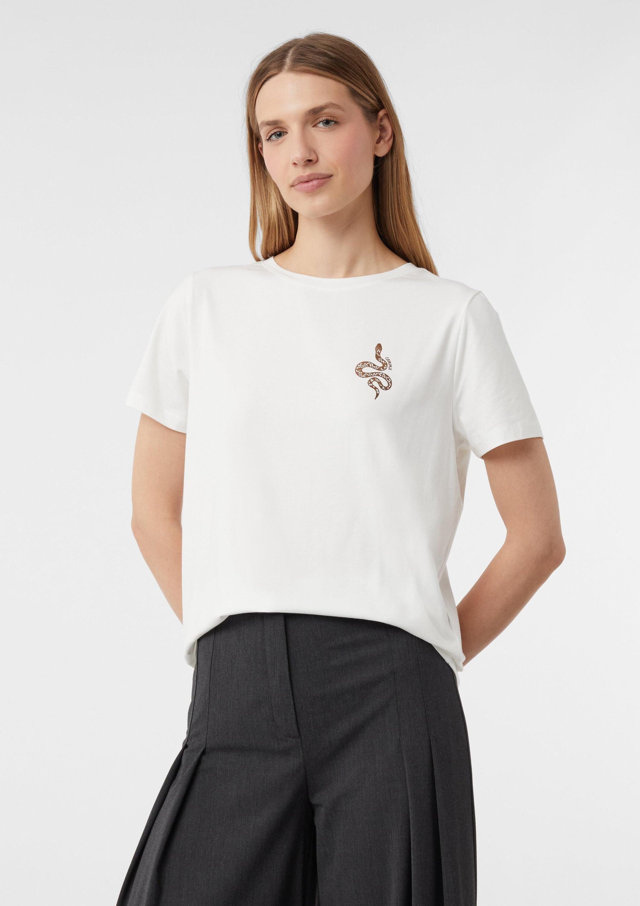 comma Kurzarmshirt T-Shirt T-Shirt mit Frontprint