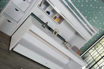 Villa Möbel Jugendzimmer-Set Puzzle White Kinderzimmer mit Etagenbett, (1 tlg. Set, 2-St), Pflegeleichte Oberfläche