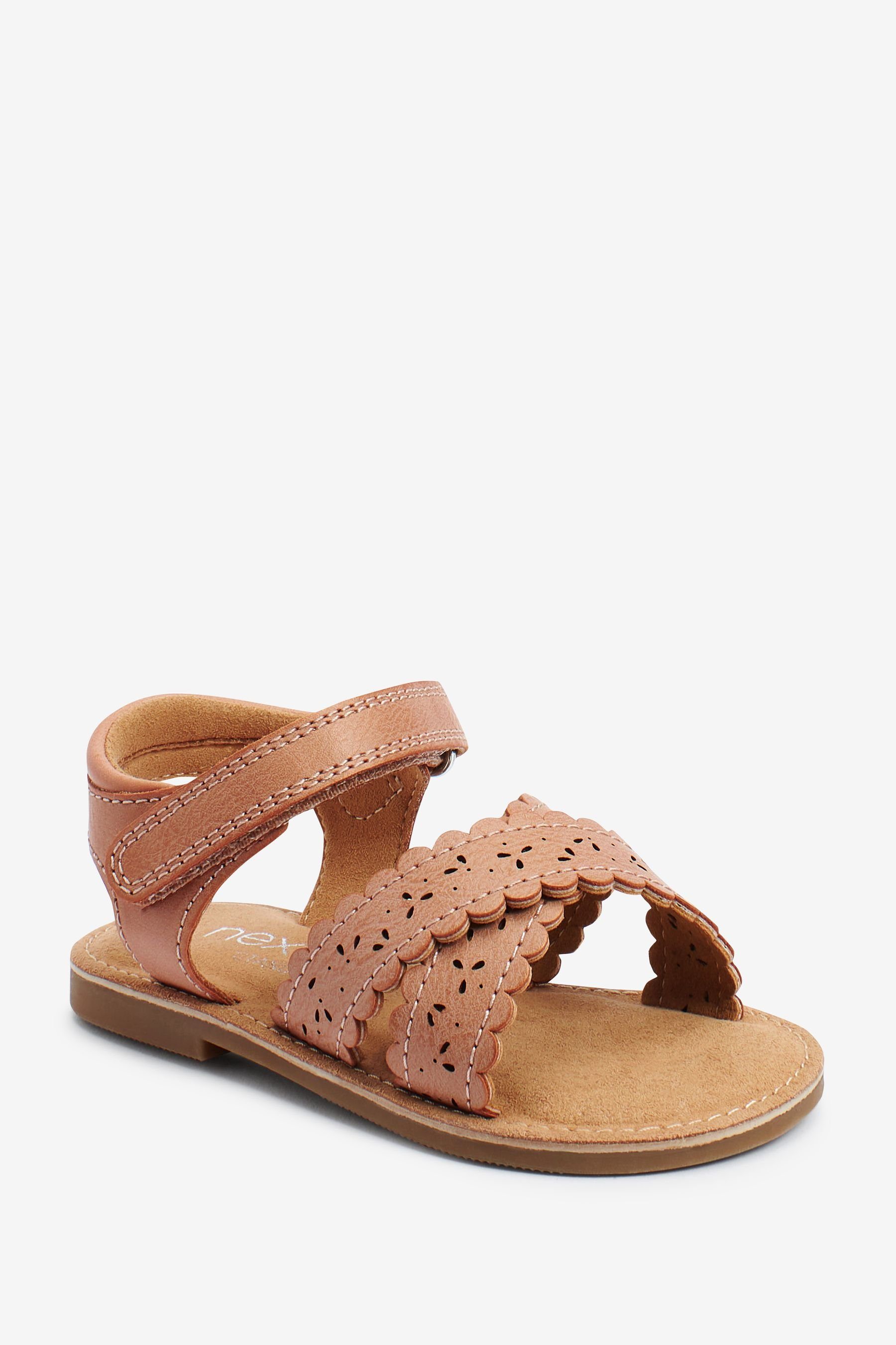 Next Sandalen - Breite Brown (1-tlg) Sandale Passform Tan mit Bogenkante