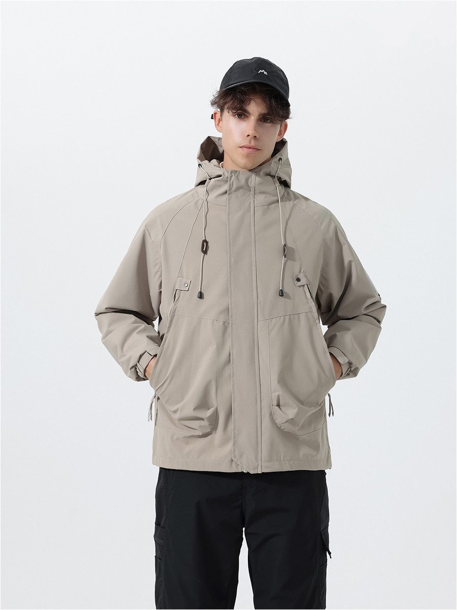 YOUTHUP Funktionsjacke Herren Regenjacken Leichte Outdoor Windjacke mit Kapuze