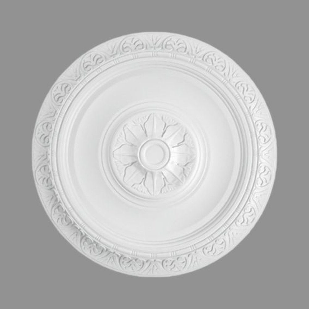 600 Weiß Polystyrol, Stuckrosette, PROVISTON Wanddekoobjekt mm, Durchmesser