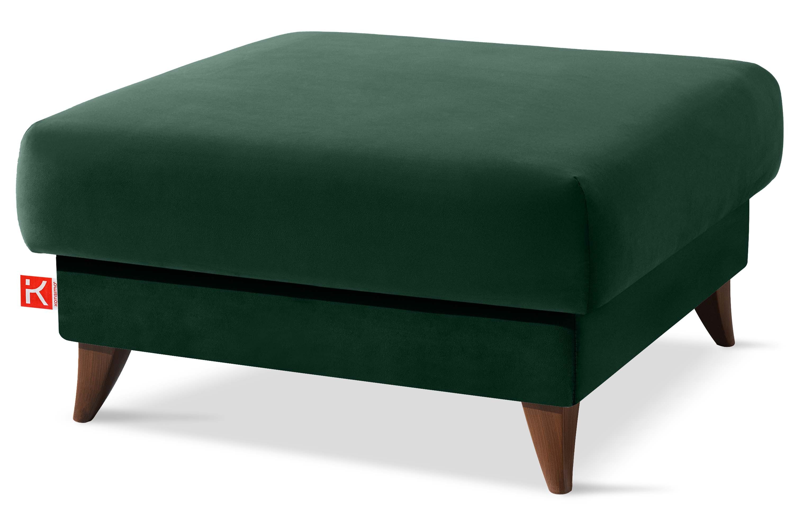 KONSIMO® Sitzhocker mit Stauraum GUSTAVO hergestellt in der EU, handgefertigt, braun Füße 13 cm, Elegant