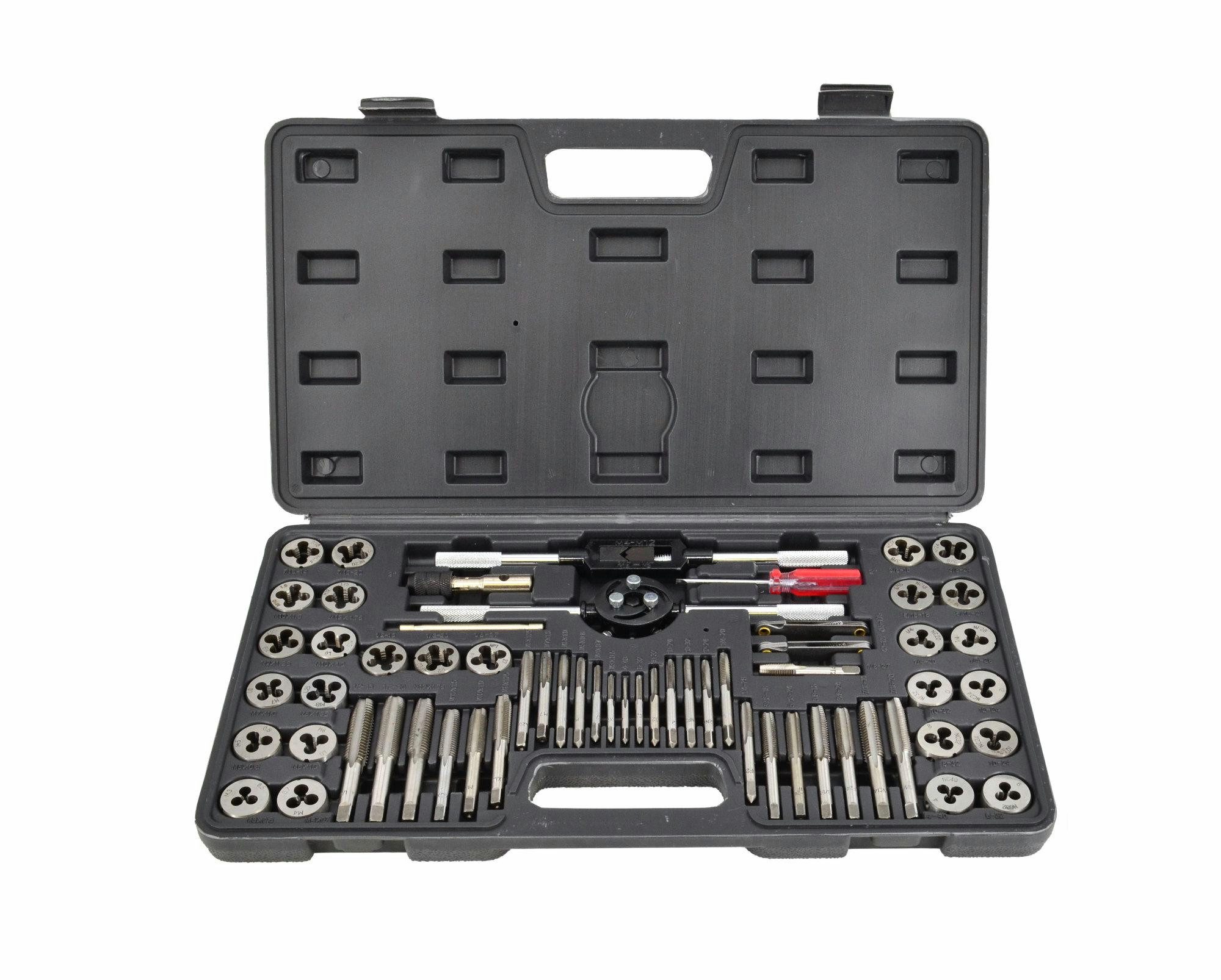 AWTOOLS Gewindebohrer AWTOOLS Gewindeschneid-Satz 60-teilig mit Gewindebohrern und