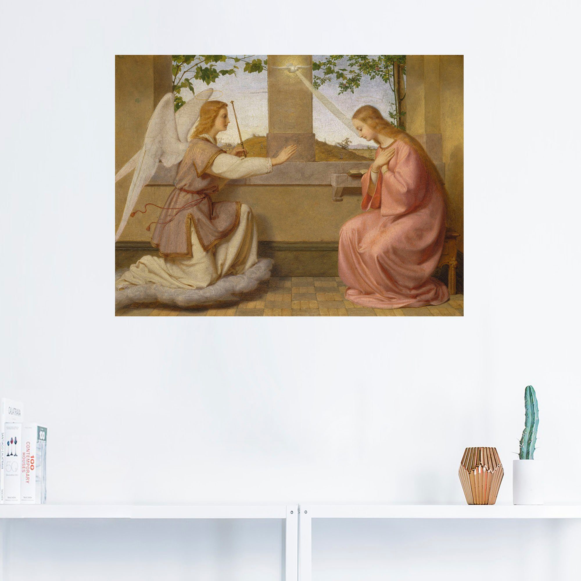 in Größen als versch. 1835, Leinwandbild, Poster Religion Verkündigung. oder Wandbild St), Artland Wandaufkleber (1