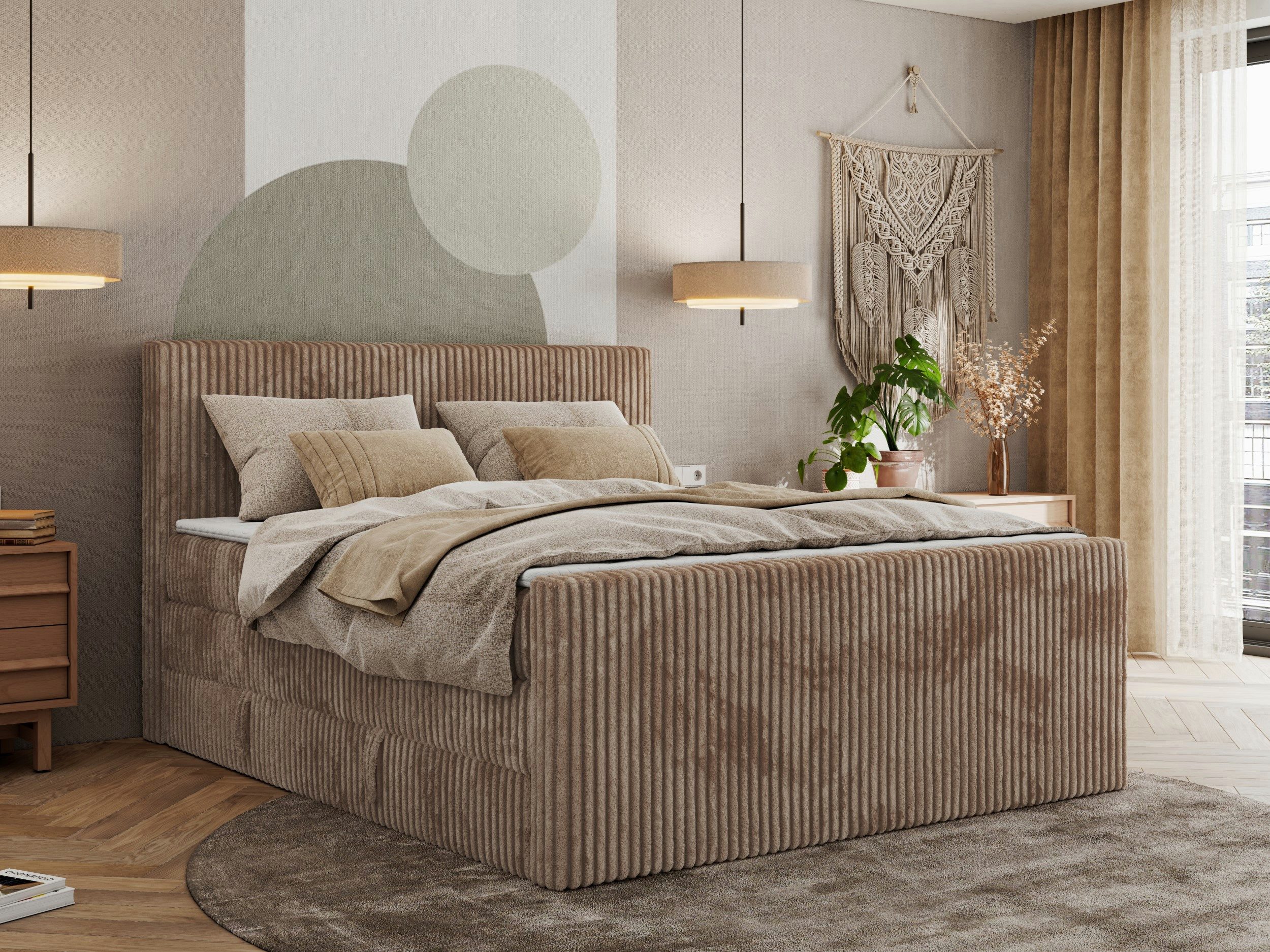 MKS MÖBEL Boxspringbett TILIANO KING DUO (Packung, Set, Polsterbett, T30-Sc günstig online kaufen