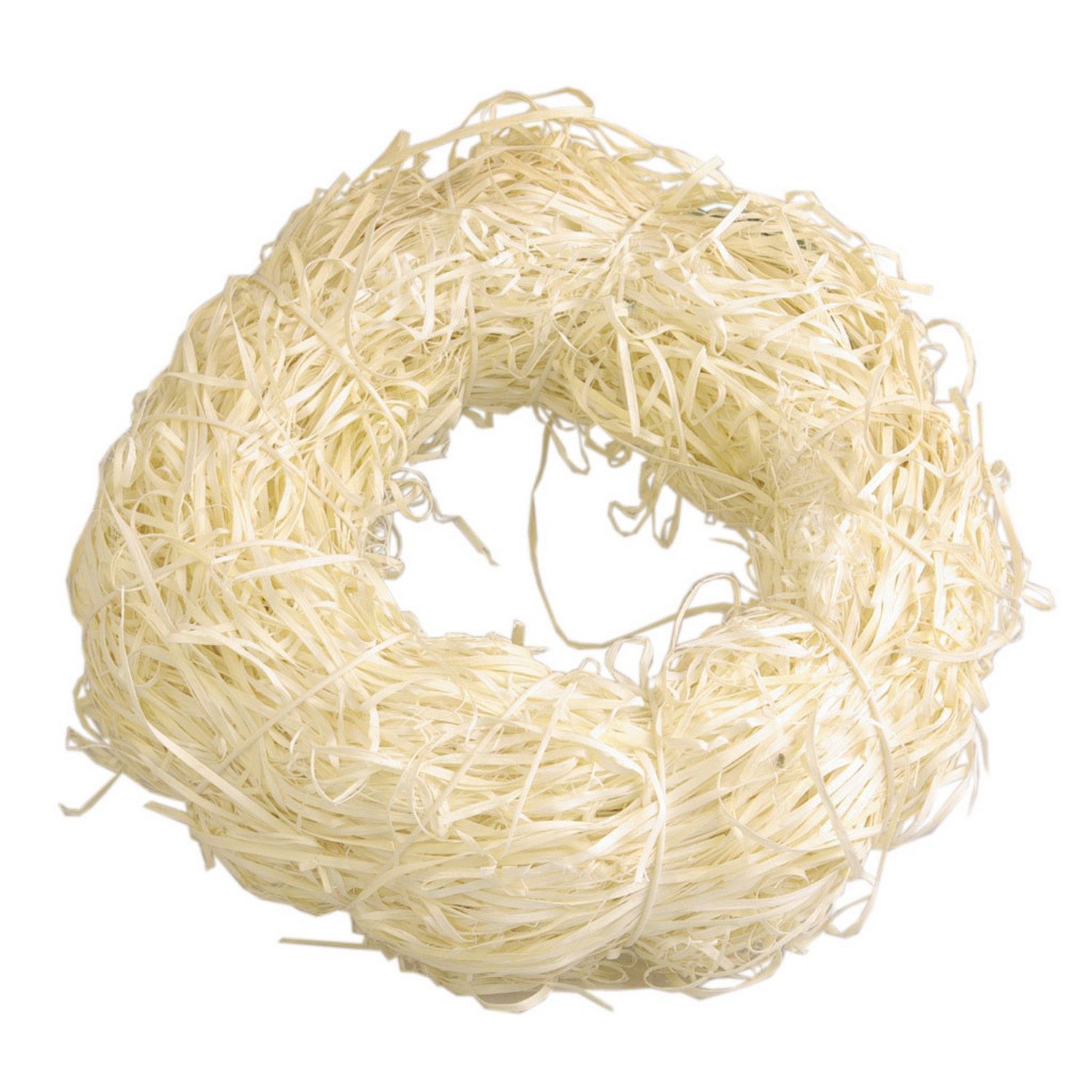 Deko AS Dekofigur Strohkranz - Raffiakranz - Natur gebleicht - Ø ca. 30 cm - 24917-00