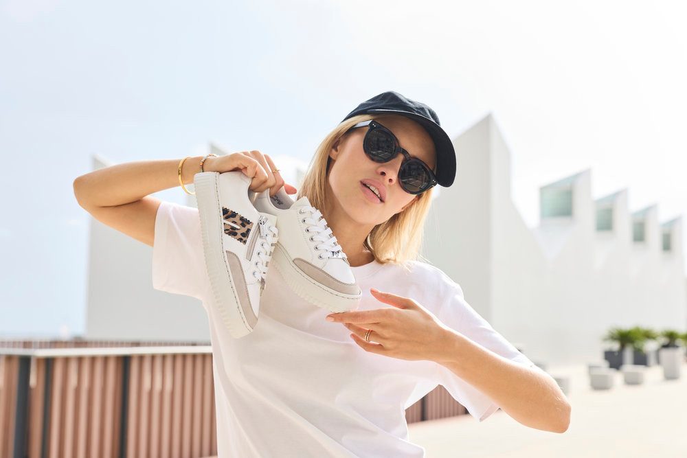 Rieker Plateausneaker Halbschuh, Schnürschuh, Casual-Sneaker mit leo-Besatz günstig online kaufen