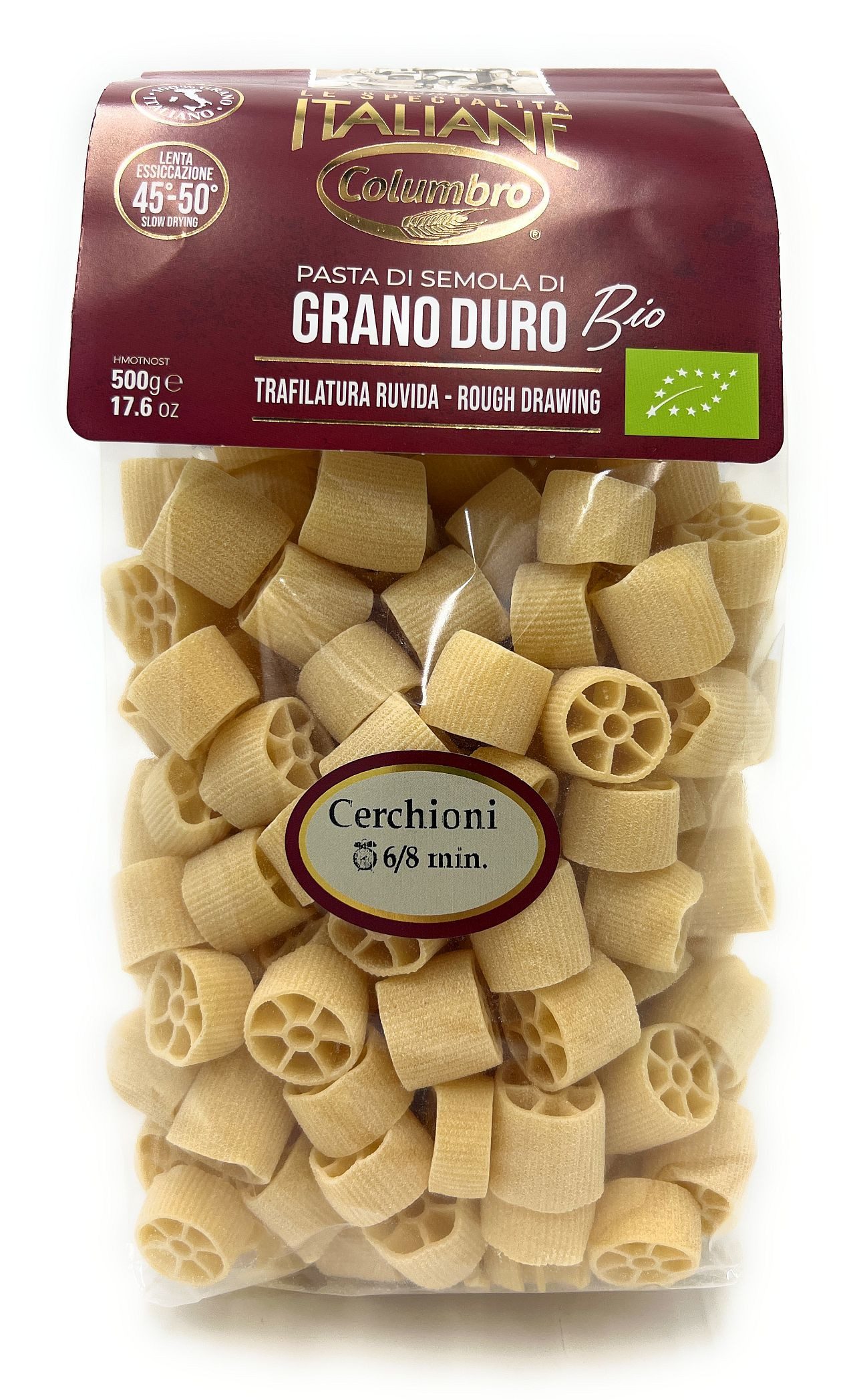 Columbro Nudeln Bio Cerchioni Pasta aus Italien Hartweizengrieß 500 g, 1 x 500 g