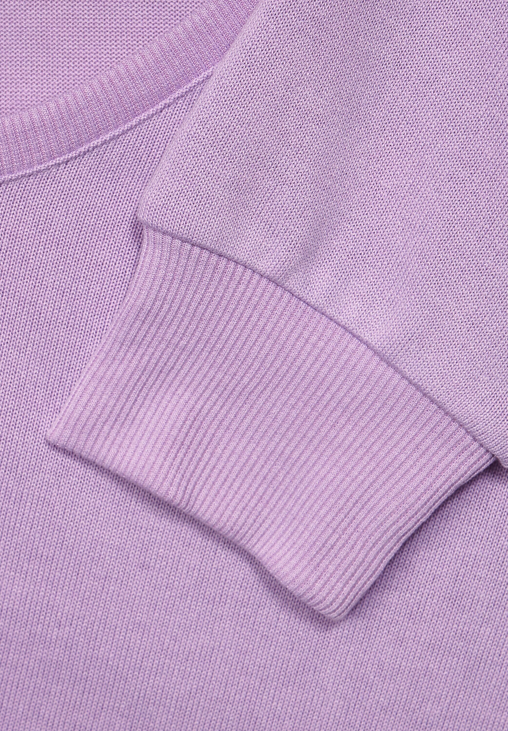 abgerundetem STREET V-Ausschnitt pure lilac V-Shirt soft mit ONE