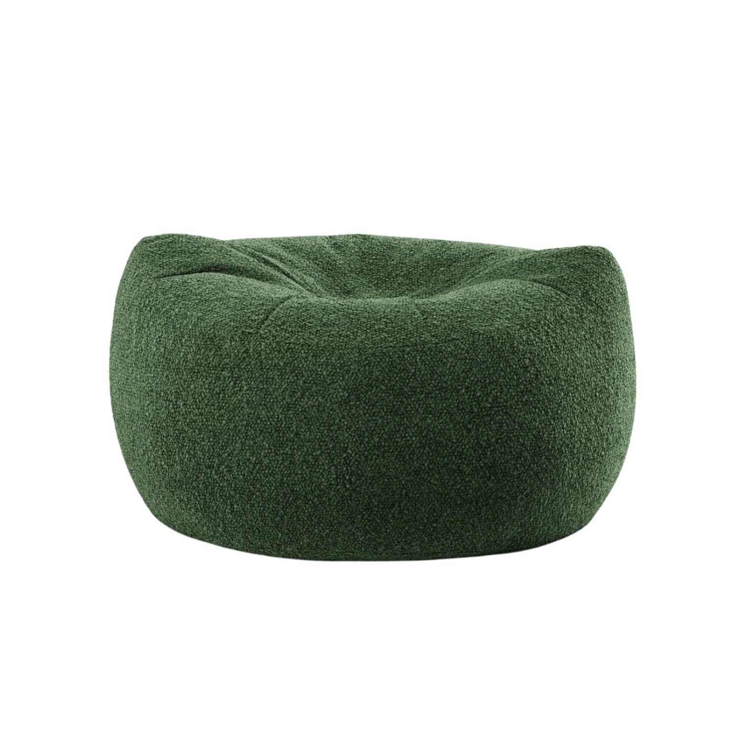 VYNCA Indoor Sitzsack, DarkGreen (Sitzsack), Sitzsack in Baloo Bouclé Made Kyto Stoffart Europe, Beanbag