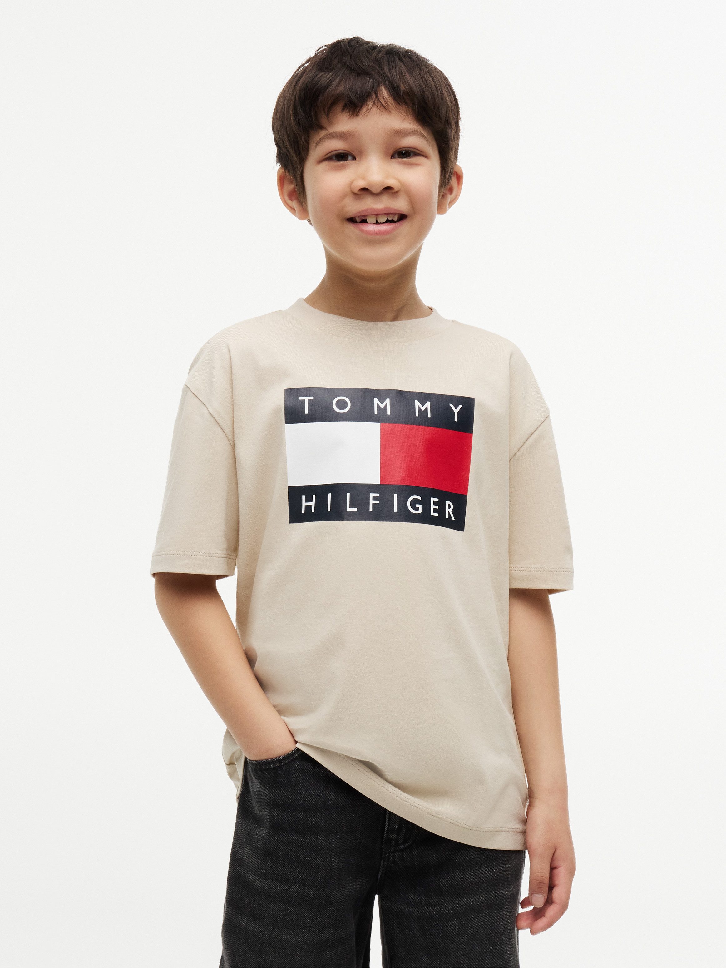 Tommy Hilfiger T-Shirt HERITAGE Regular Fit, Kinder bis 16 Jahre, Logo-Print
