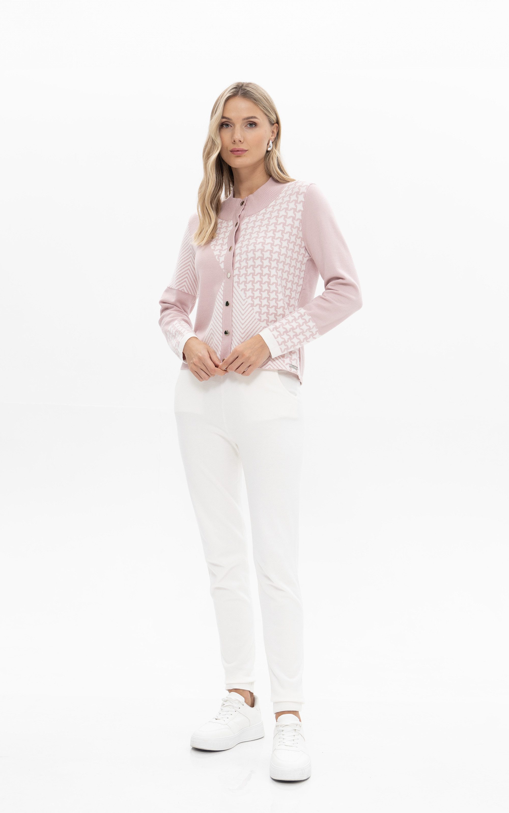Passioni Cardigan mit abstraktem Muster