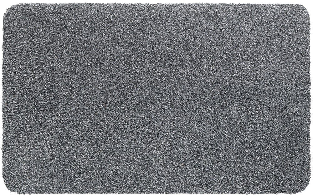matches21 HOME & HOBBY Fußmatte Große Schmutzfangmatte für innen grau meliert in 50×80 cm, rechteckig, Höhe: 6 mm, Saugstarke Sauberlaufmatte als waschbarer Türmatte Fussabtreter