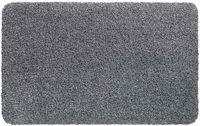 Fußmatte Schmutzfangmatte für innen grau meliert in 40x60 cm, matches21 HOME & HOBBY, rechteckig, Höhe: 6 mm, Saugstarke Sauberlaufmatte als waschbarer Türmatte Fussabtreter