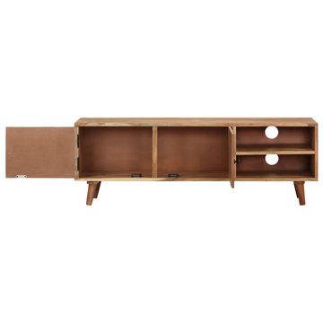 furnicato TV-Schrank 115x30x39 cm Massivholz Akazie