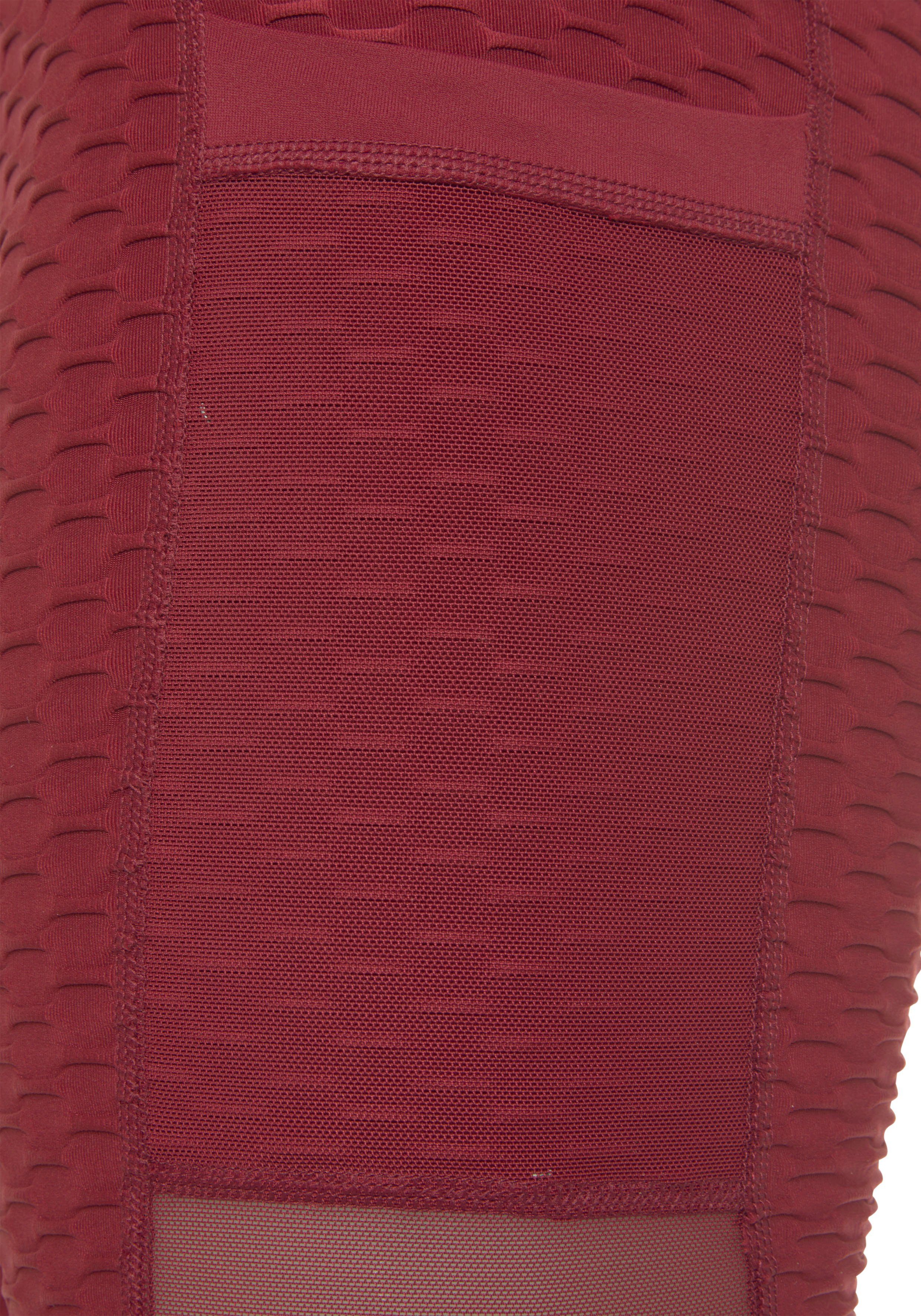rot und Radlerhose active vivance Taschen Wabendesgin -Sporthose mit zwei