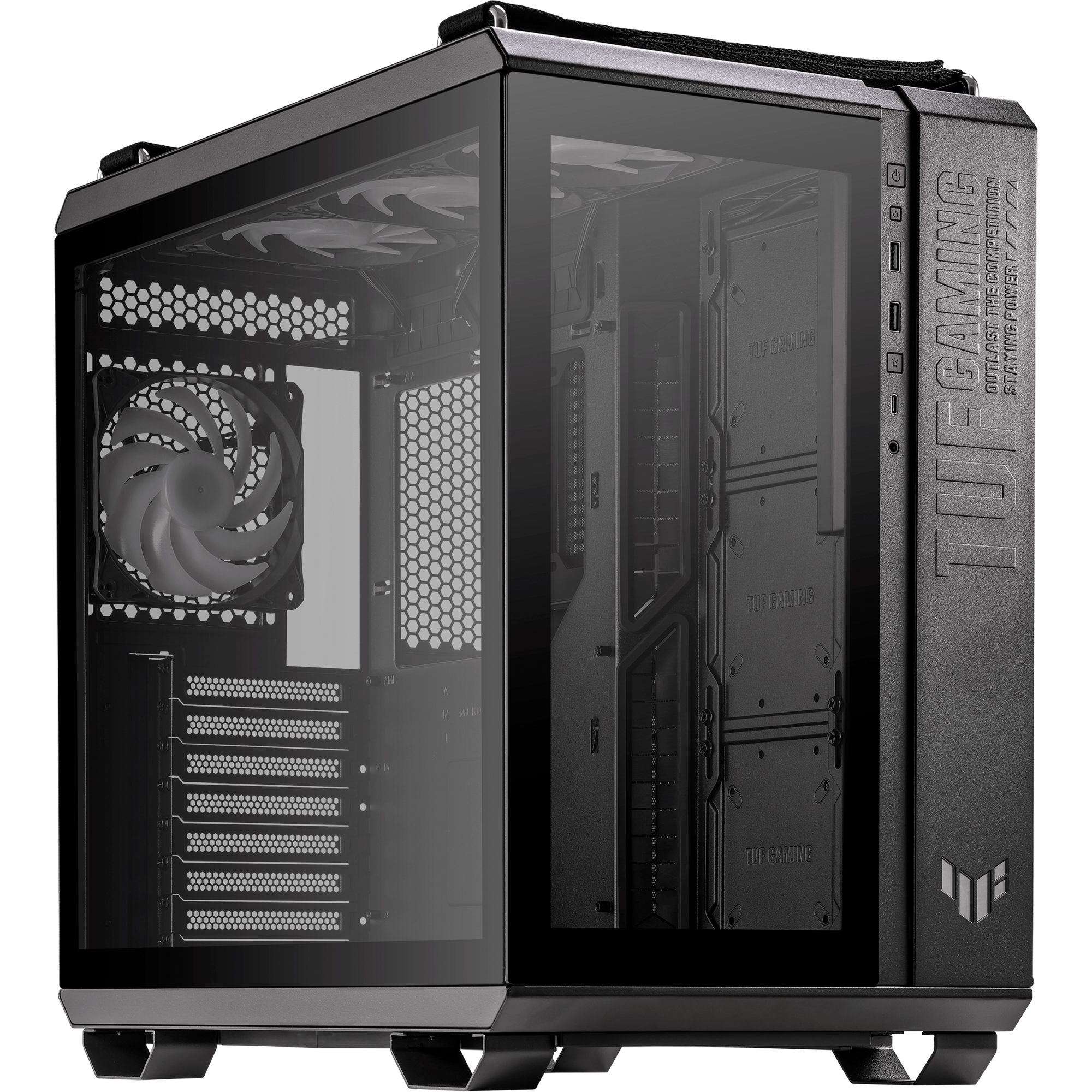 Asus PC-Gehäuse ASUS TUF GAMING GT502 PLUS, Tower-Gehäuse, (Tempered Glass x 2)