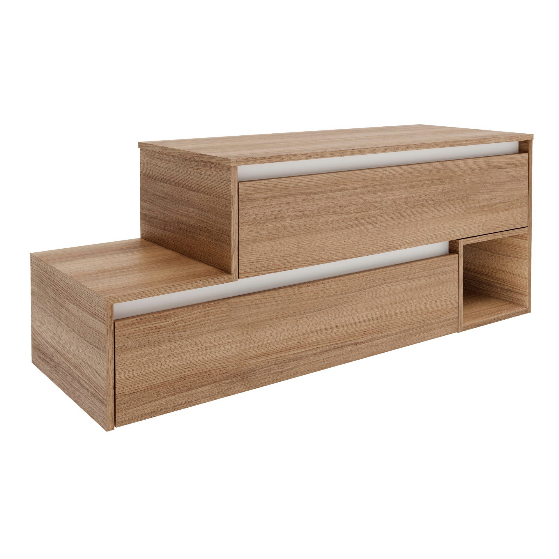 FACKELMANN Waschbeckenunterschrank VITA L-Waschtisch-Unterschrank mit Adeckplatte