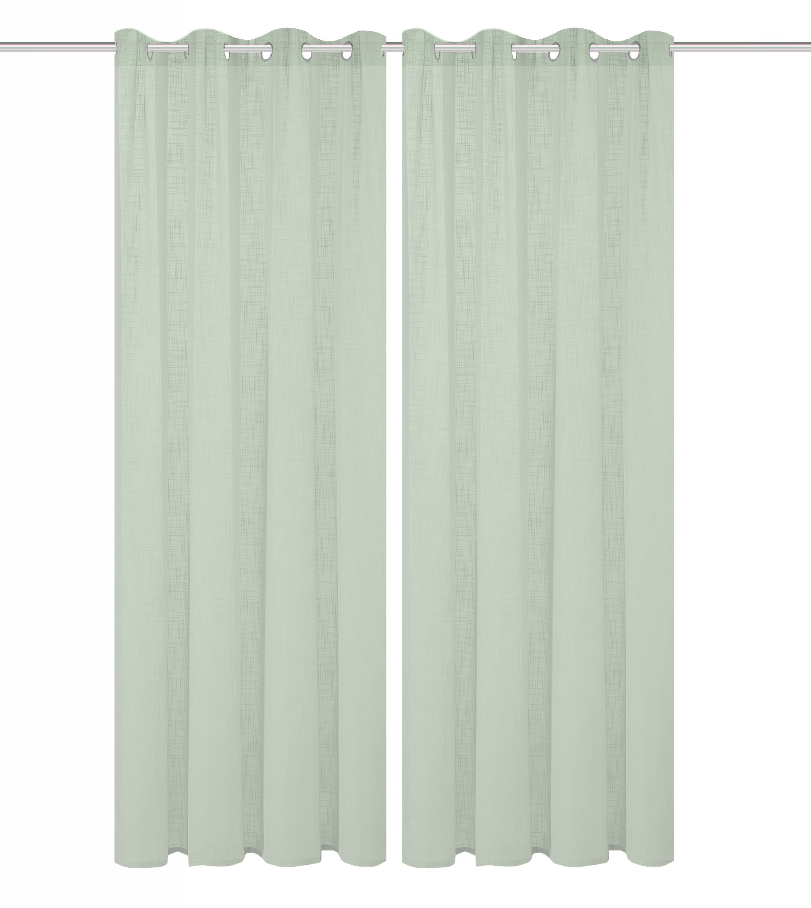 Home Basics Vorhang 800530 Ösen Fertigschal SOFTY halbtransparent, Leinenst günstig online kaufen