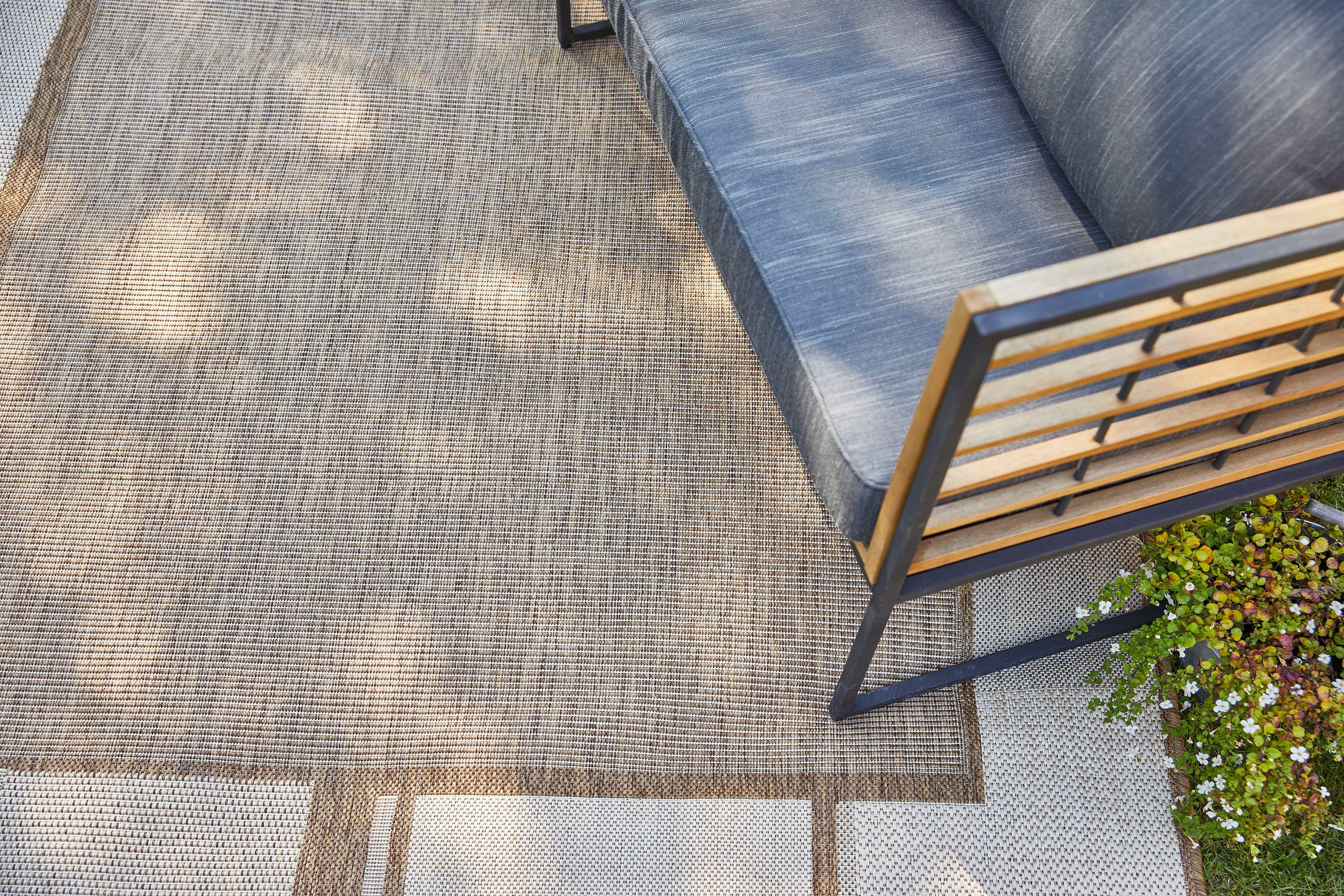 Andiamo Teppich New Orleans 2, rechteckig, Höhe: 5 mm, Flachgewebe, mit Bordüre, In- und Outdoor geeignet, Wohnzimmer