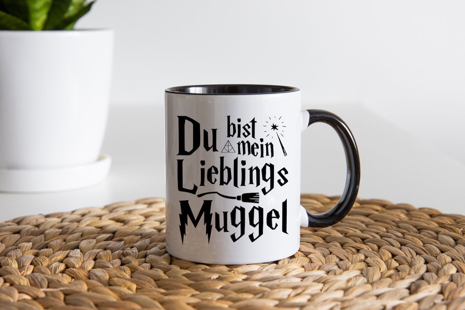 Weiss/Schwarz Zauber mit Spruch Keramik, Youth Mein Geschenk, Designz Kaffeetasse Tasse Du Motiv Bist Lieblings-Muggel