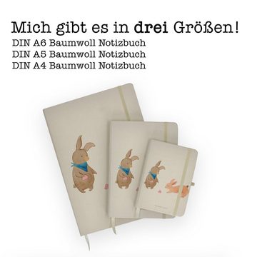 Mr. & Mrs. Panda Notizbuch Hasen Muschel - Transparent - Geschenk, Notizheft, Skizzenbuch, Musch Mr. & Mrs. Panda, Handgefertigt