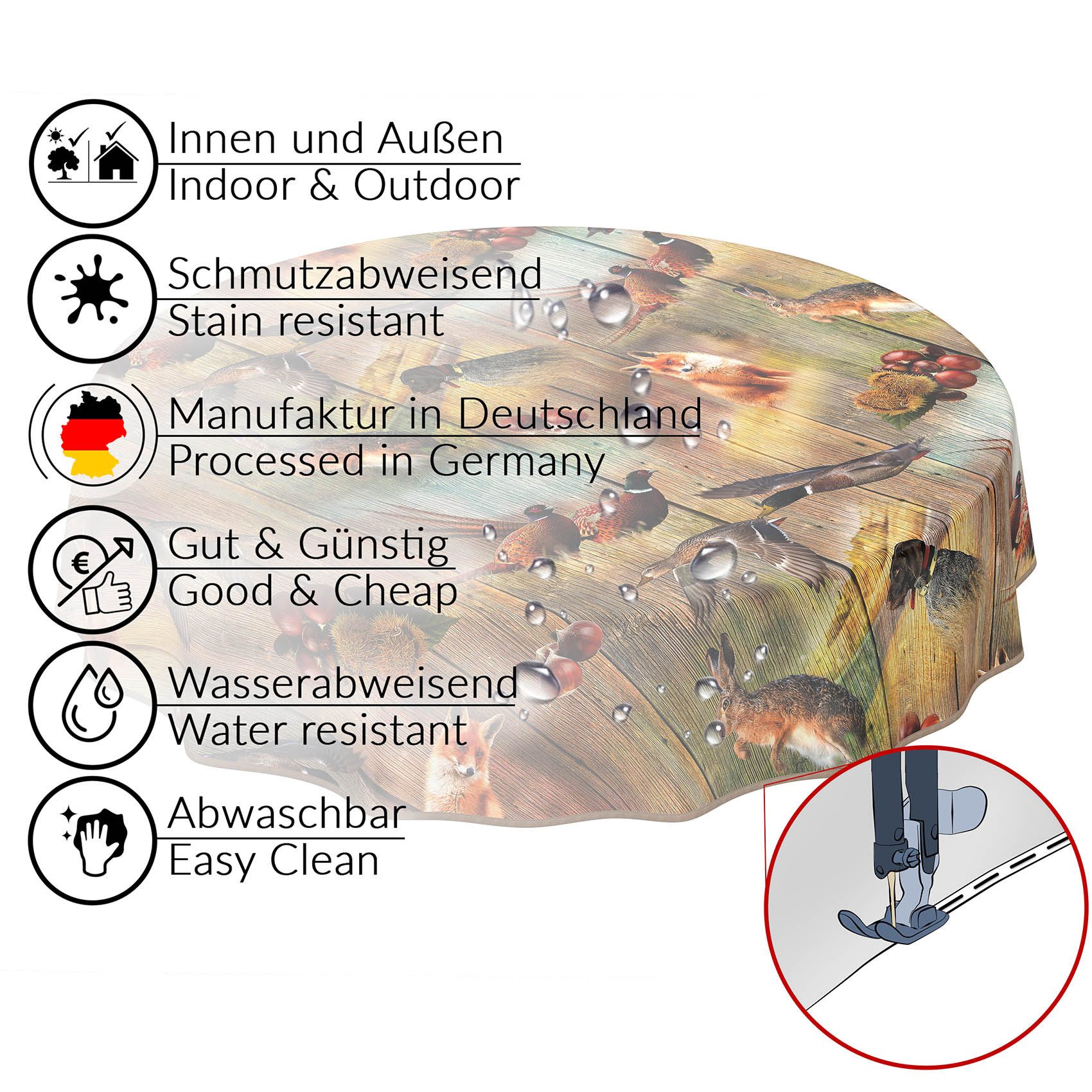 ANRO Tischdecke Wachstuchtischdecke Gartentischdecke Wachstischdecke (Einze günstig online kaufen