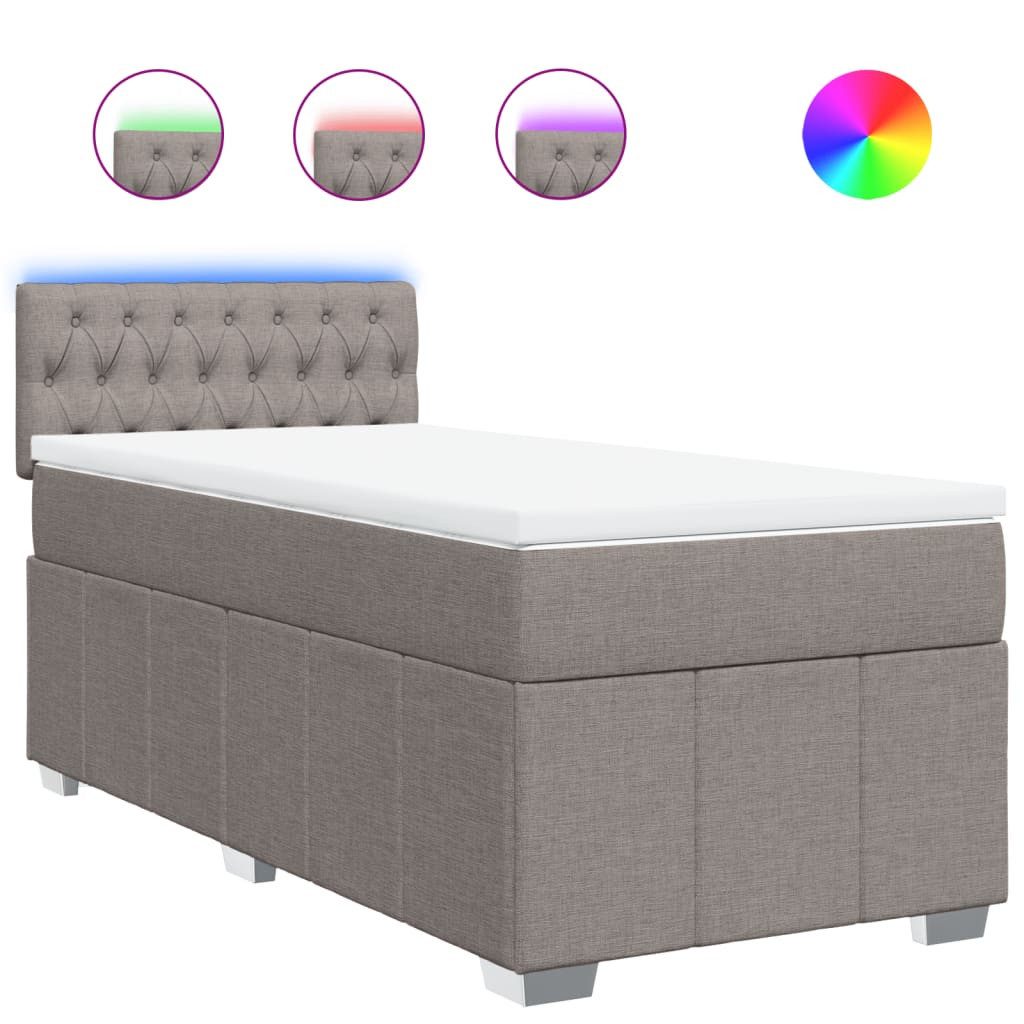 vidaXL Bett Boxspringbett mit Matratze Taupe günstig online kaufen