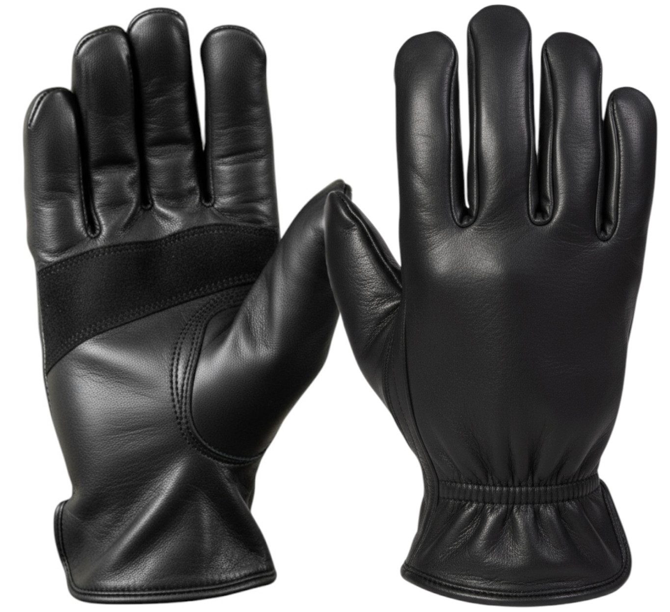 MDM Lederhandschuhe Herren Lederhandschuhe Motorrad Sommer leicht flexibel schwarz (1 Paar Motorradhandschuhe) Rutschhemmende Innenhand für sicheren Halt