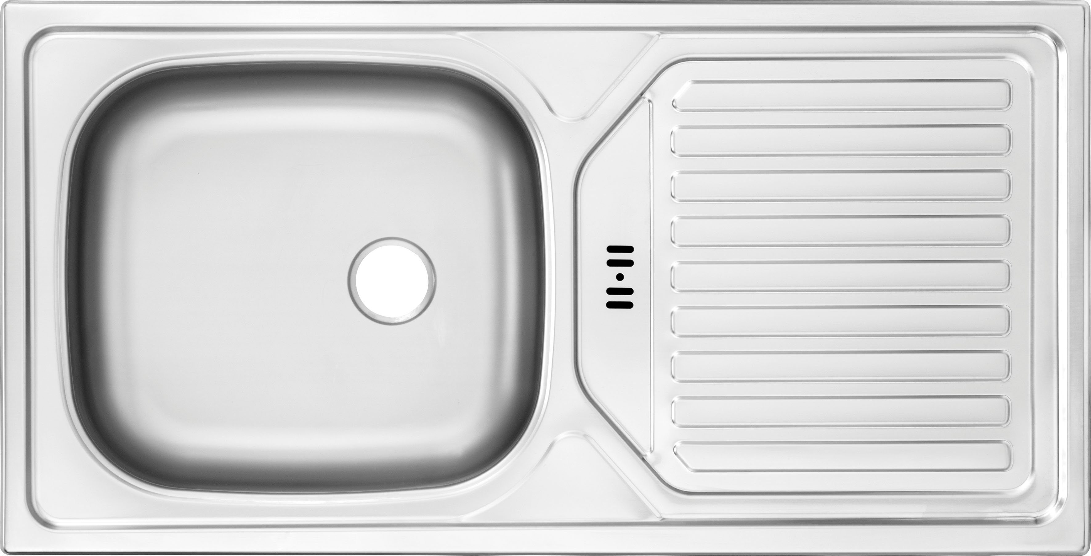 OPTIFIT Winkelküche Roth, weiß/weiß-wildeichefarben 175 E-Geräten, 210 Stellbreite | cm x mit weiß