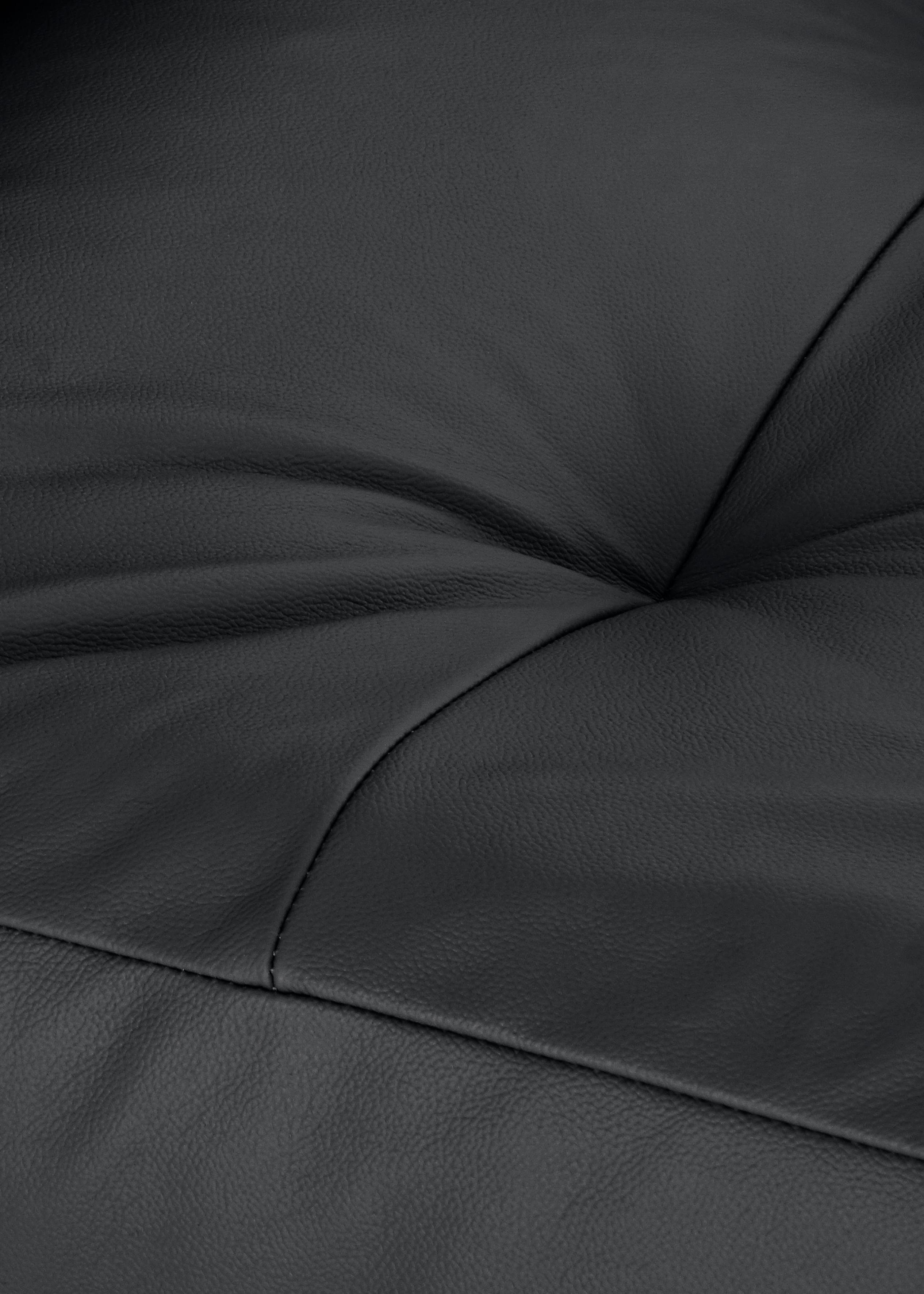 W.SCHILLIG Chaiselongue softy, pulverbeschichtet Heftung Sitz, schwarz Füße mit dekorativer im