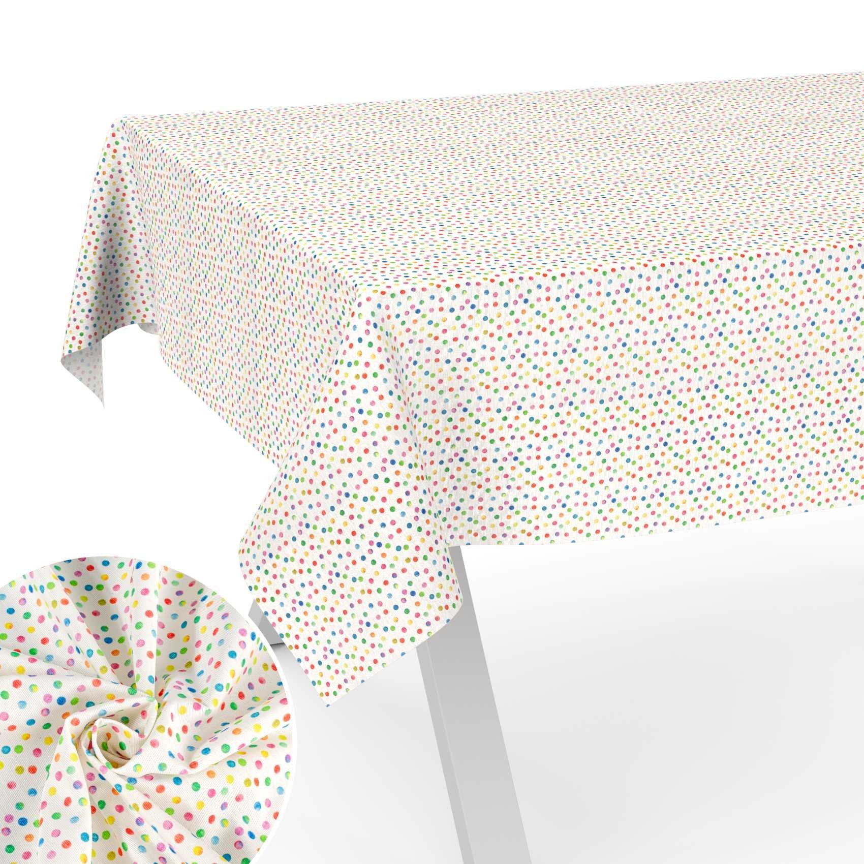 ANRO Tischdecke aus Stoff mit Exclusivem Motiv wasserabweisend Tischtuch Tischwäsche (Einzelstück 1-tlg), mit Acryl Beschichtung