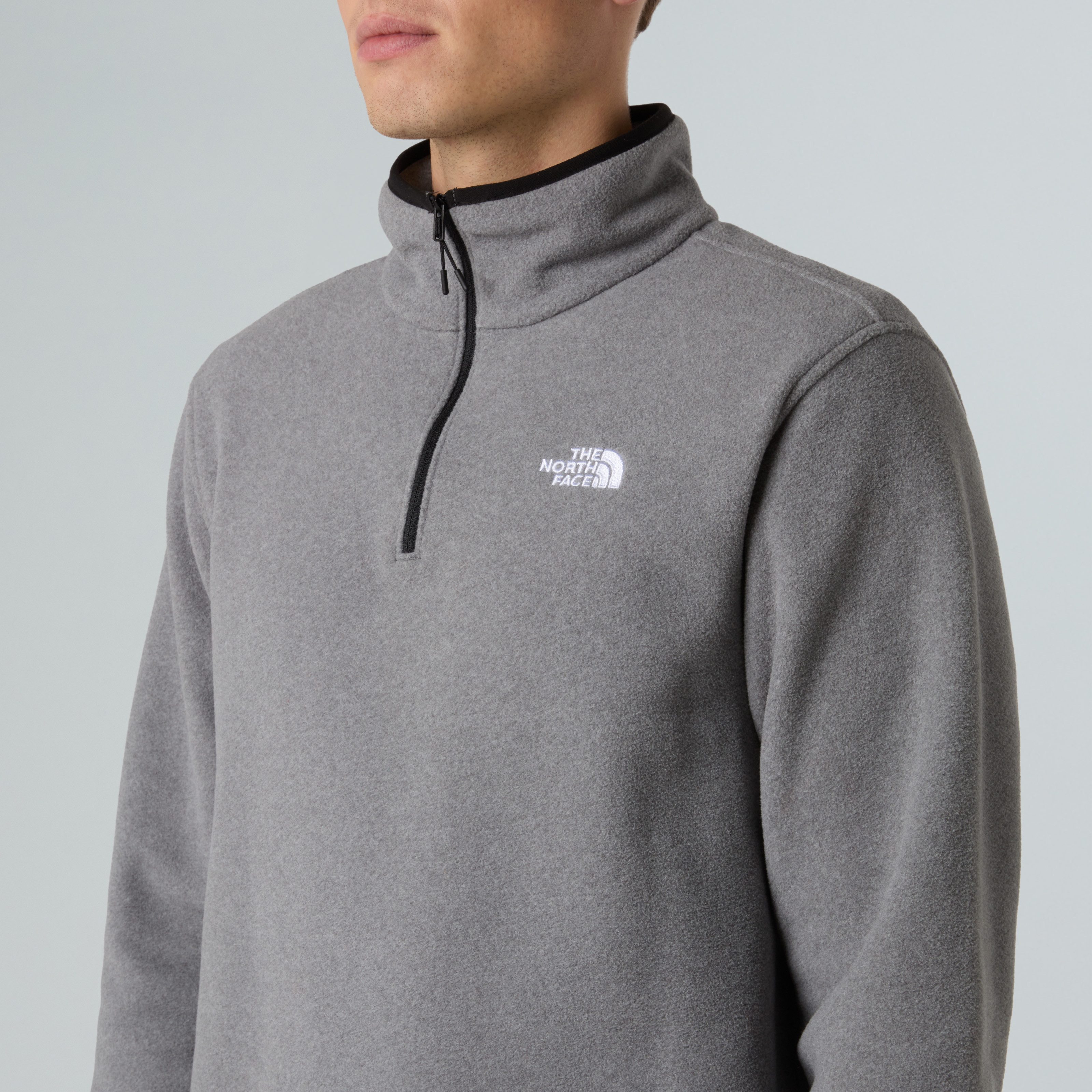 The North Face Fleecepullover M GLACIER FLEECE 1/4 ZIP JACKET 1/4-langer Reißverschluss, aus Polyester, feuchtigkeitsabweisend