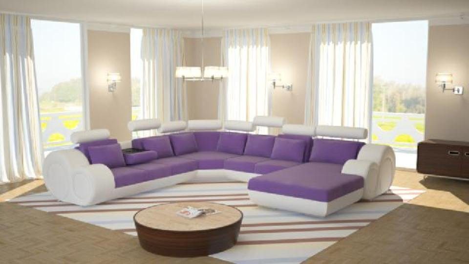 JVmoebel Ecksofa, Ecksofa Designer Sofa Polster Wohnlandschaft Couch U-Form