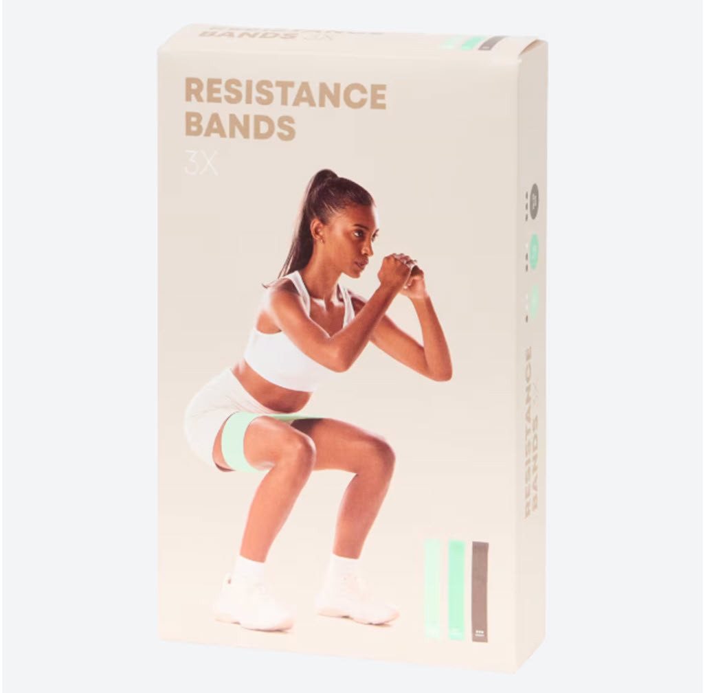 Spectrum Fitnessbänder Set Latex 3 Stück Trainingsbänder Widerstandsbänder Fitnessband, 3-tlg.