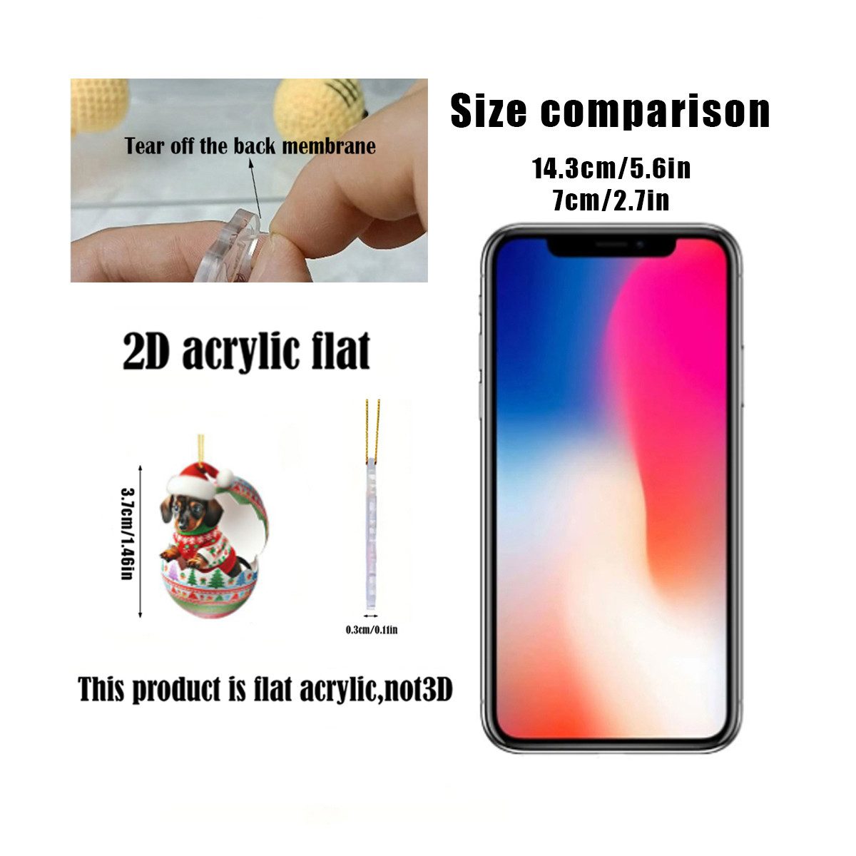 CLTYQ Weihnachtsbaumkugel Weihnachtsbaumschmuck Set mit Dackel-Motiv, Weihn günstig online kaufen