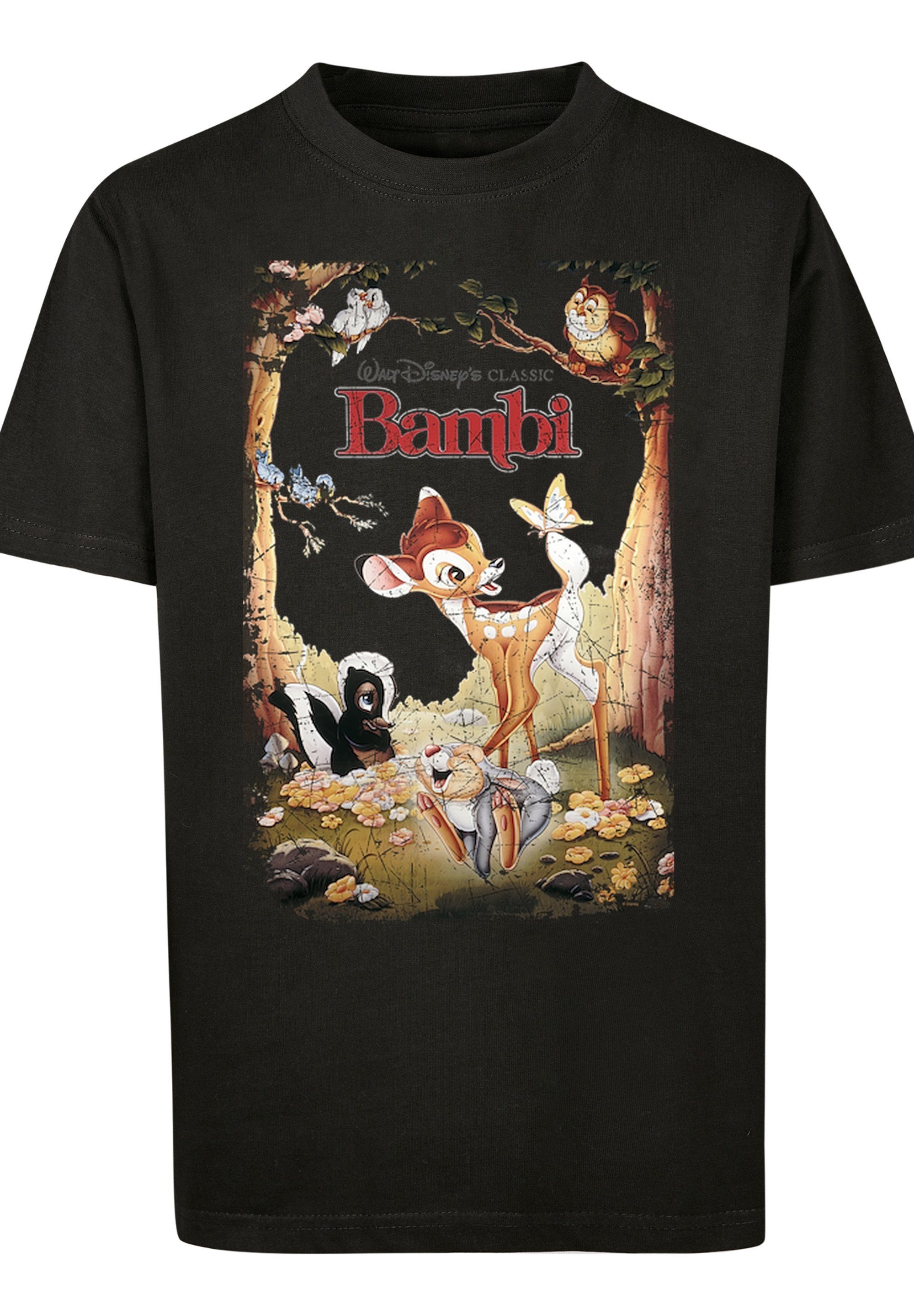 Retro Bambi Merch, F4NT4STIC Poster Jungen,Mädchen,Bedruckt Disney Unisex T-Shirt Kinder,Premium