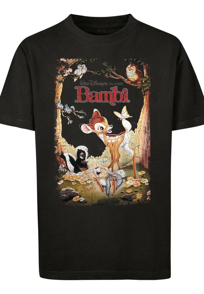 F4NT4STIC T-Shirt Disney Bambi Retro Poster Unisex Kinder,Premium Merch, Jungen,Mädchen,Bedruckt